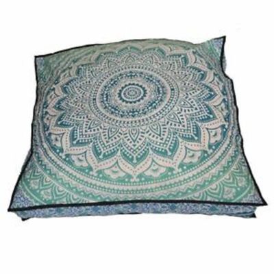 35" Square Cushion Pillow Cover Elephant Mandala Throw Indian Floor Ottoman Pouf