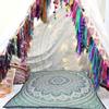 35" Square Cushion Pillow Cover Elephant Mandala Throw Indian Floor Ottoman Pouf view 2