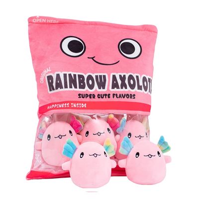 1Bag Mini Pudding Throw Pillow,Cute Snack Pillow Stuffed Animal Kitty Cat Snacks Creative Gifts for Teens Girls Boys