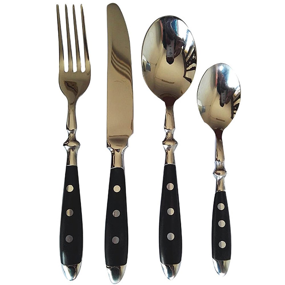 Black Silverware Set 48 Piece Cutlery Set for 12 Durable 18/10 Stainless Steel Flatware Sets Wedding Restaurant Kitchen Delicate Tableware Utensils Include Knifes Teaspoons Forks and Spoons