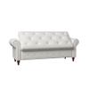 LUCKHAO 63" Tufted Storage Bench for Bedroom End of Bed,Upholstered Storage Ottoman Bench for Bedroom,Rolled Arm Window Bench Seatwith with Solid Wood Legs(Beige) view 4