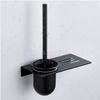 NIUBB Toilet Brush and Holder Aluminum Toilet Brush Has a Shelf for Placing Cleaning Items Punch-Free Toilet Bowl Brush is Suitable for a Variety of Wall Surfaces Deep Cleaning Every Corner view 1