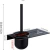 NIUBB Toilet Brush and Holder Aluminum Toilet Brush Has a Shelf for Placing Cleaning Items Punch-Free Toilet Bowl Brush is Suitable for a Variety of Wall Surfaces Deep Cleaning Every Corner view 2