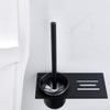 NIUBB Toilet Brush and Holder Aluminum Toilet Brush Has a Shelf for Placing Cleaning Items Punch-Free Toilet Bowl Brush is Suitable for a Variety of Wall Surfaces Deep Cleaning Every Corner view 4