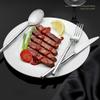 30 Piece Silverware Set for 6 Modern 18/10 Stainless Steel Flatware Sets Bamboo Shape Handle Unique Cutlery Utensils TWEE Tableware Set for Home Kitchen Restaurant Dishwasher Safe view 3