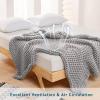 MHUQIA Chunky Knit Blanket Throw 31x39in, Soft Chenille Yarn Knitted Blanket, Machine Washable Crochet Blanket, Throw Blanket Knit, Handmade Cable Knit Throw Blanket for Couch, Bed view 4