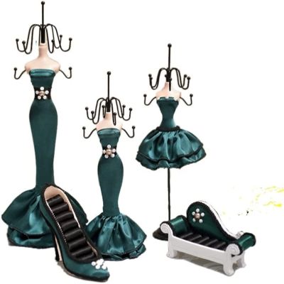 YQBUER Jewelry Rack Jewelry Rack Earring Rack Jewelry Storage Gift Birthday Gift Girls Green