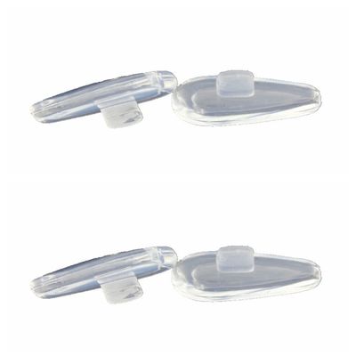 Caulo Airbag Clip On Nose Pads Compatible w Oakley Glasses Sunglasses OX5087 OX5113 OX5120 OX3127 OX3204 OX3222 OX5119 OX5122 OX5094 OO6005 OO4145 OO4147 etc (Clear - 2 Pairs)