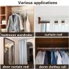 1 PCS Wooden Round Wardrobe Closet Rod for Hanging Clothes Premium Closet Pole Wardrobe Cross- bar Clothes Hanging Rods Natural Wood Wardrobe Closet Rod with End Supports for Closet Storage view 4