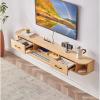 KOWJIFH Wall Shelf Wall Mounted tv Cabinet Floating Shelf Multimedia TV Console TV Stand Router TV Components DVD Players Photo Frame Storage Shelf with Drawer Bookshelf view 1
