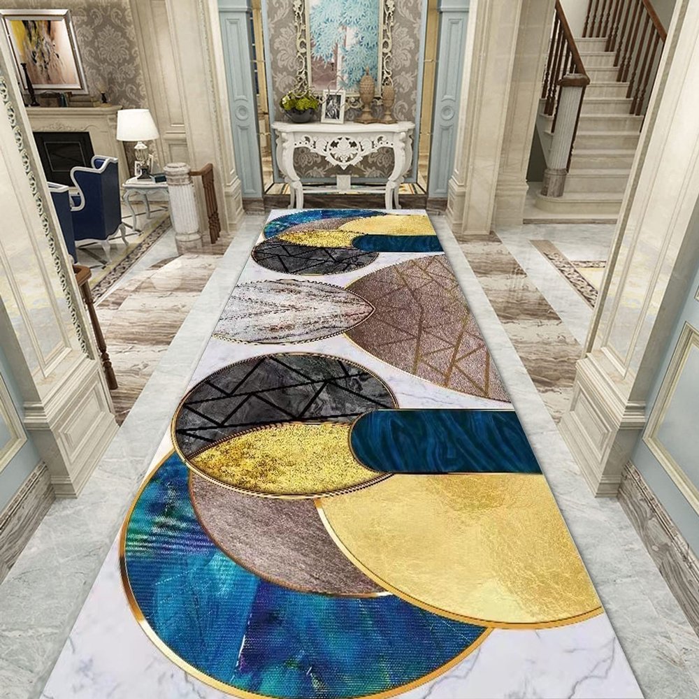 GRAPKS Modern Hallway Runner Carpet - Long Narrow Corridor Runner Rugs Home Kitchen Washable Rug Decorative Entryway Carpet Runners 60x300cm/80x450cm (Size : 2.3 ft x 11.5 ft)