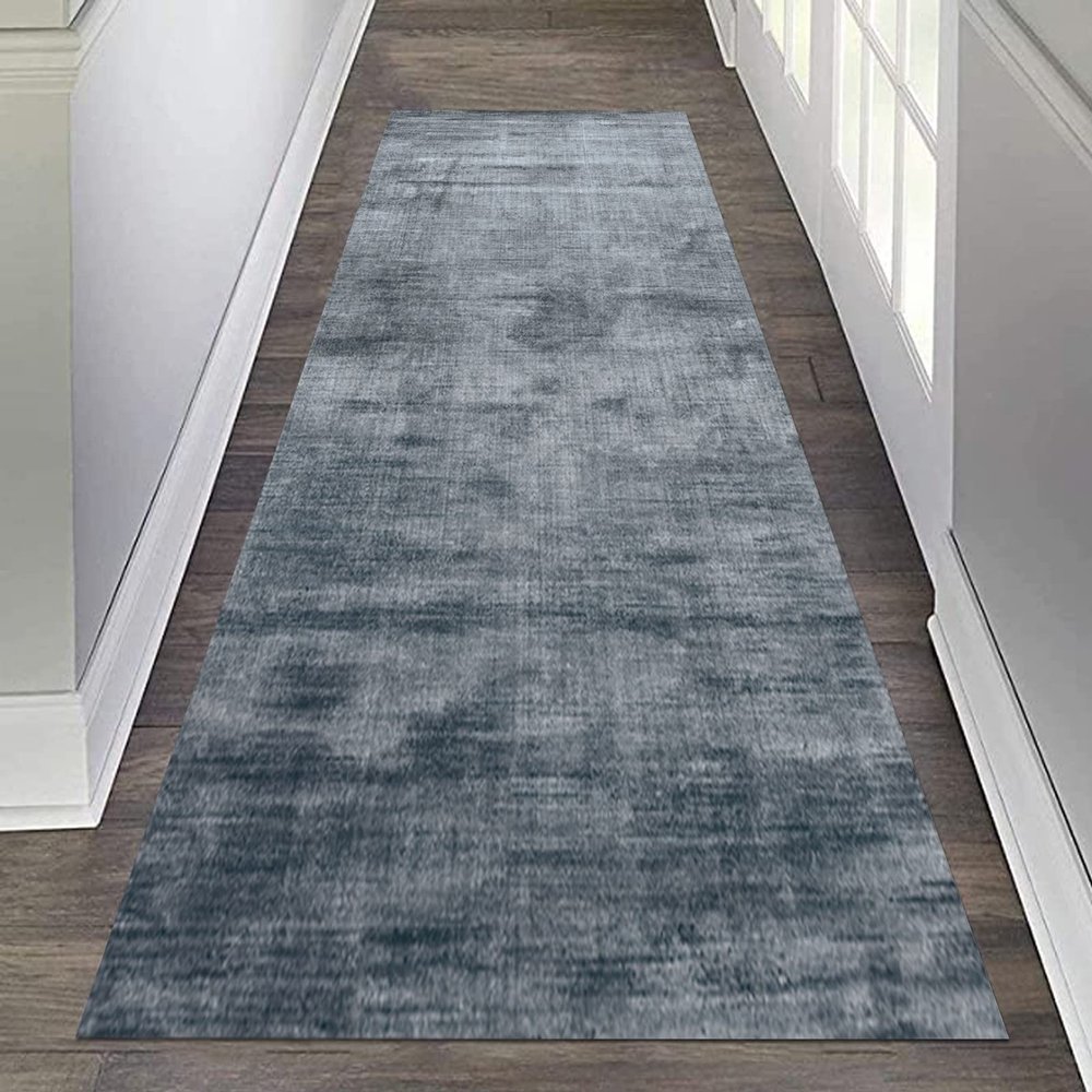 GRAPKS Modern Grey Hallway Runner Rug, Decorative Corridor Carpet Runners, Durable Kitchen Rugs 1m/1.5m/2m/2.5m/3m/3.5m/4m/4.5m/5m/6m Courtyard Long Carpets (Size : 2.6 ft x 4.9 ft)