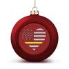 911 Dispatcher Heart Thin Gold Line Christmas Ball Xmas Pendant Shatterproof Hanging Ornament for Christmas Tree Window Door Decor 1PCS view 1