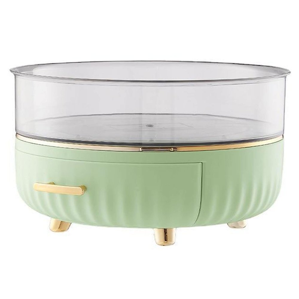 2 Tier Lazy Susan Turntable Organizer 360 Degree Rotating Spice Organizer Corner Cabinet Organizer with Drawers Lazy Susan Turntable for Cabinet,Bathroom, Living Room, Cabinet or Vanity