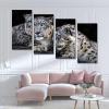 Snow Leopard 4 Pieces Canvas Wall Art Set Animal Prints Poster Print Modern Home Living Room Office Decor With Framed 16"x32"x4pcs view 4