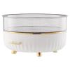 2 Tier Lazy Susan Turntable Organizer 360 Degree Rotating Spice Organizer Corner Cabinet Organizer with Drawers Lazy Susan Turntable for Cabinet,Bathroom, Living Room, Cabinet or Vanity view 1