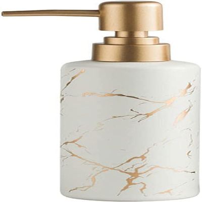 JYYBN Soap Dispenser Marble Ceramic Bathroom Supplies Soap Dispenser Lotion Bottle Modern Household Ceramic Bottle Bathroom Accessories, for Home Hotel Bathroom Liquid Hand Soap Dispenser