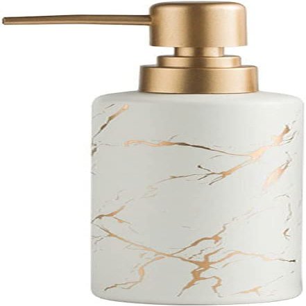 JYYBN Soap Dispenser Marble Ceramic Bathroom Supplies Soap Dispenser Lotion Bottle Modern Household Ceramic Bottle Bathroom Accessories, for Home Hotel Bathroom Liquid Hand Soap Dispenser