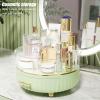 2 Tier Lazy Susan Organizer Lazy Susan Turntable for Cabinet 360 Degree Rotating Makeup Organizer with Drawer Spice Rack Organizer for Kitchen, Cabinet, Vanity, Bathroom, Spice Rack view 2