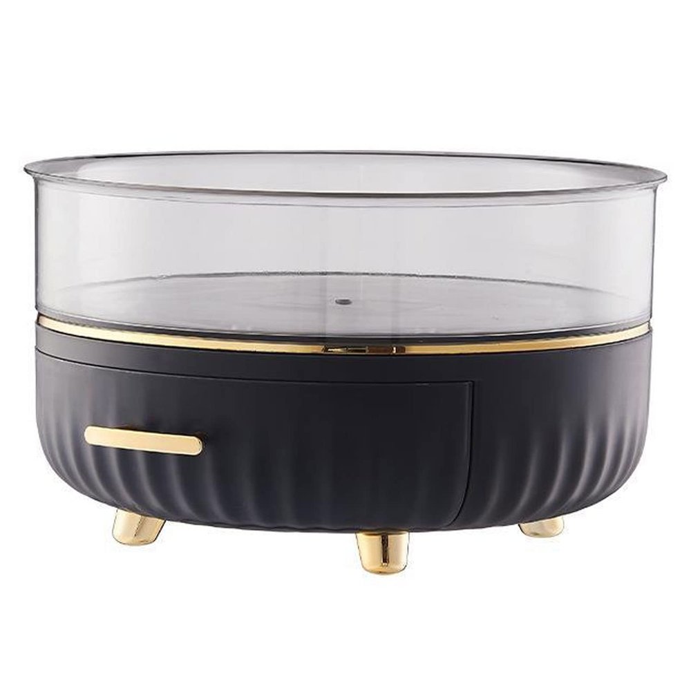 2 Tier Lazy Susan Turntable Organizer 360 Degree Rotating Spice Organizer Corner Cabinet Organizer with Drawers Lazy Susan Turntable for Cabinet,Bathroom, Living Room, Cabinet or Vanity