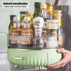 2 Tier Lazy Susan Turntable Organizer 360 Degree Rotating Spice Organizer Corner Cabinet Organizer with Drawers Lazy Susan Turntable for Cabinet,Bathroom, Living Room, Cabinet or Vanity view 3