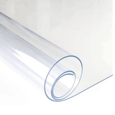 Lxcisy Clear PVC Table Cover, Plastic Table Cover Waterproof Oil Proof Rectangle Transparent Tablecloth for Kitchen Dining Room Tables Hardwood Floor, Customizable