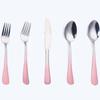 30 Piece Silverware Set for 6 Stainless Steel Flatware Sets Pink Gradual Change Handle Durable Home Kitchen Wedding Restaurant Cutlery Utensils Knife Forks and Spoons Delicate Tableware view 1