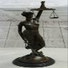 Real Bronze Blind Lady of Justice Statue Old Finish Scales Large Tall Sculpture Decorative Artwork by Think Bronze view 1