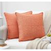 22x22 Orange Pillow Cover Set of 2 Soft Textured Chenille Comfy Cozy Large Cushion Covers for Couch Pillows Modern Decor Square Big Pillows Cases for Sofa Pillows Fall Decor Farmhouse Throw Pillows view 1