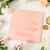 Calculs Polaroid Baby Shower Guest Book So the Adventure Begins Signature Bridal Party Picture Book Blank Pages for Instant Film 8.5 Square Pink Cover Rose Gold Stamping view 3