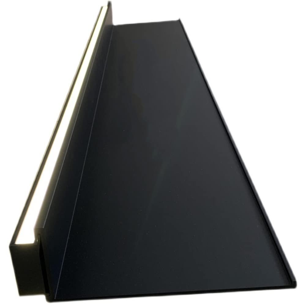 Etlegor Aluminum Alloy Double-Sided Light-Emitting Shelves, Wall Hanging Creative Bookshelf Floating Wall Mounted Display Shelves Built-in Illuminated LED Light and Transformer Easy to Install