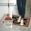 Cosilyt 1/10 Inch Ultra Thin 24"35" Large Front Door Mat Indoor Entrance Inside Non Slip, Waterproof Rubber Kitchen Mat and Interior Home Washable Door Mat, Boho Red view 2