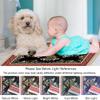 Cosilyt 1/10 Inch Ultra Thin 24"35" Large Front Door Mat Indoor Entrance Inside Non Slip, Waterproof Rubber Kitchen Mat and Interior Home Washable Door Mat, Boho Red view 3