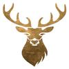 DEER HEAD Buck Face Hunting Antlers Woods 8" x 10" Reusable Stencil Sheet S623 view 1
