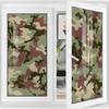 Dark Green Privacy Window Film Non-Adhesive Green Camouflage War Theme Sun Light Blocking Window Tint Film for Home Camo Illustrated 35.4Wx78.7L-inch x2 Pcs view 1