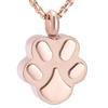 SHEIL Free Engraved Pet Name - Dog Paw Stainless Steel Cremation Urn Necklace for Ashes Keepsake Memorial Jewelry view 1
