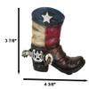 Ebros Gift Fancy Cowboy Boot with Spur Toothpick Holder Decorative Figurine Featuring Texas Lone Star State Flag for Country Western Kitchen Decor and Table Decorations for Bars or Restaurants view 2
