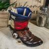 Ebros Gift Fancy Cowboy Boot with Spur Toothpick Holder Decorative Figurine Featuring Texas Lone Star State Flag for Country Western Kitchen Decor and Table Decorations for Bars or Restaurants view 3