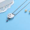 SHEIL Dog/Cat Paw Print On My Heart Stainless Steel Cremation Necklace for Ashes for Pet Memorial Urn Jewelry Engravable view 2