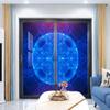 Blue Purple Frosted Glass Static Cling for Glass Door Home Colorful Geometric Circular Motifs Privacy Window Film Stained Glass Window Decals Dark Blue Flower 35.4Wx78.7L-inch x2 Pcs view 3