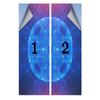 Blue Purple Frosted Glass Static Cling for Glass Door Home Colorful Geometric Circular Motifs Privacy Window Film Stained Glass Window Decals Dark Blue Flower 35.4Wx78.7L-inch x2 Pcs view 4