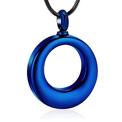 SHEIL Circle of Life Cremation Necklace for Ashes for Human/Pet Stainless Steel Memorial Urn Jewelry Free Engraving