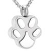 SHEIL Free Engraved Pet Name - Dog Paw Stainless Steel Cremation Urn Necklace for Ashes Keepsake Memorial Jewelry view 1