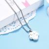 SHEIL Free Engraved Pet Name - Dog Paw Stainless Steel Cremation Urn Necklace for Ashes Keepsake Memorial Jewelry view 2