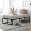 Allewie Heavy Duty Twin Size Platform Bed Frame with 14" Clearance Storage, Strong Metal Slats Support, No Box Spring Needed, Black view 3