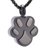 SHEIL Free Engraved Pet Name - Dog Paw Stainless Steel Cremation Urn Necklace for Ashes Keepsake Memorial Jewelry view 1