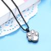SHEIL Free Engraved Pet Name - Dog Paw Stainless Steel Cremation Urn Necklace for Ashes Keepsake Memorial Jewelry view 2