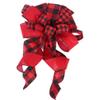 Christmas Tree Topper Bow Christmas Bowknot Ornament Large Buffalo Plaid Decorative Bow for Xmas Tree Holiday Party Decoration view 1