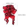 Christmas Tree Topper Bow Christmas Bowknot Ornament Large Buffalo Plaid Decorative Bow for Xmas Tree Holiday Party Decoration view 4