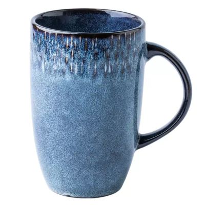 16 OZ Large Ceramic Coffee Mug, Coffee Mugs for Morning Coffee Tea , Milk and Cocoa, Big Tea Cups with a Large Handle Easy to Hold, Microwave and Dishwasher Safe (Blue)